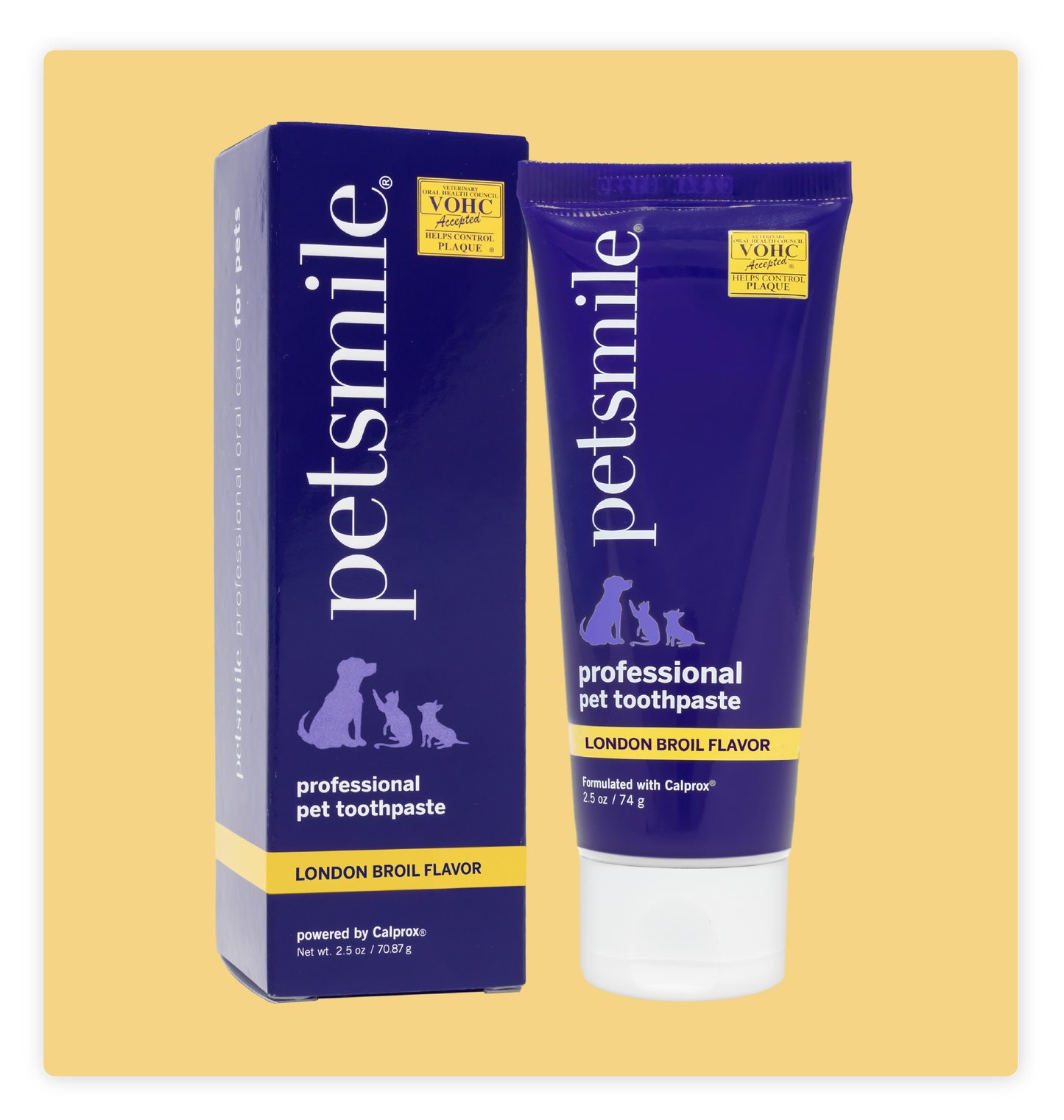 Pasta de dientes para mascotas profesional Petsmile sabor carne asada 74 g