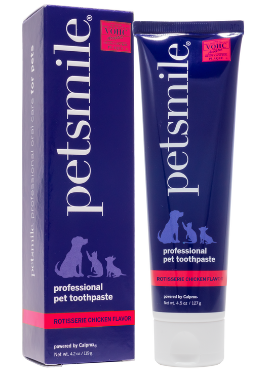 Formato + Conveniente! Pasta de dientes profesional para mascotas Petsmile sabor pollo asado 119 g