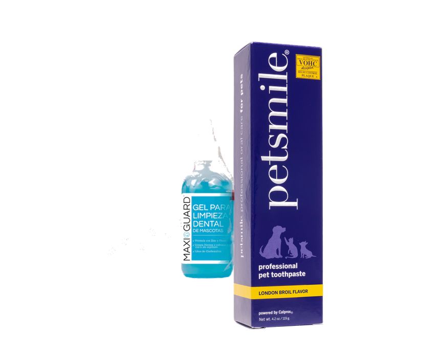 Pack Incredible Clean Carne GRANDE! (Gel limpieza dental con Vitamina C Maxiguard + Pasta Petsmile sabor carne asada 119 g)